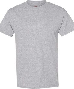 Hanes EcoSmart Men’s Crewneck T-Shirt – Soft Cotton Blend, Classic Fit (5XL, Light Steel)